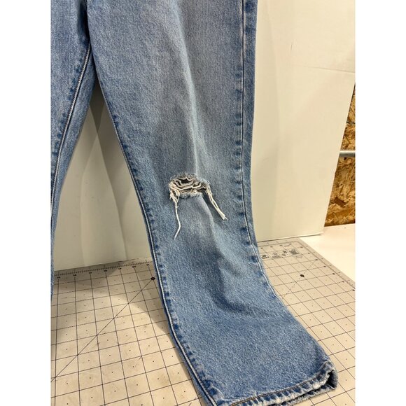 Levi’s 501 W29 L26 Distressed Light Wash Denim Jeans Women’s 29x26 Button Fly - Picture 13 of 16